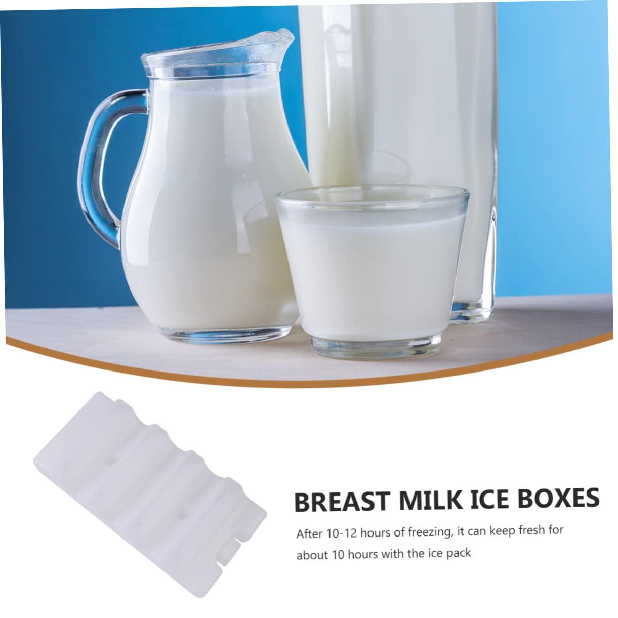 Alasum Alasum 3pcs Breast Milk Ice Box Freezer Blocks Ice Bag for Breast Milk Ice Block Breatfeeding Accessories Breastmilk Chiller Containers for Food Beer Cooler Hdpe Storage White Bottle