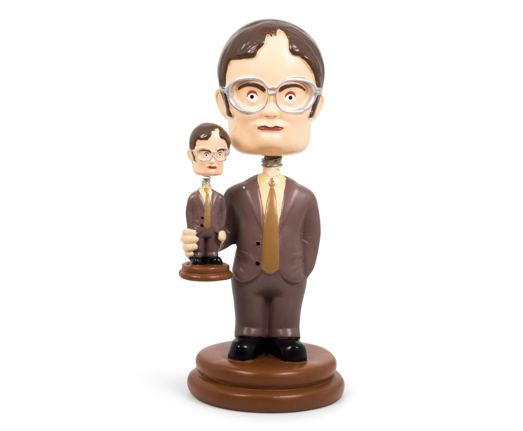 Surreal Entertainment Surreal Entertainment The Office Double Dwight Resin Bobblehead | Collectible Action Figure Statue, Desk Toy Accessories | Novelty Gifts for Home Office Decor | 5 Inches Tall