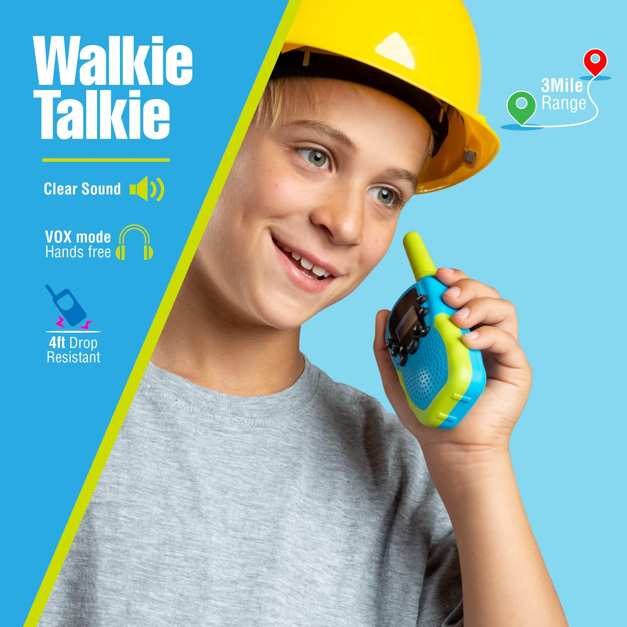 PLAYVIBE Walkie Talkies for Kids - 22 Channels - 3 Miles Range Kids Walkie Talkie for Kids | Walkie Talkie Kids Toys for Kids | Girl Toys for Girls Toys | Boy Toys for Boys Toys | Kids Walkie Talkies 2 Pack
