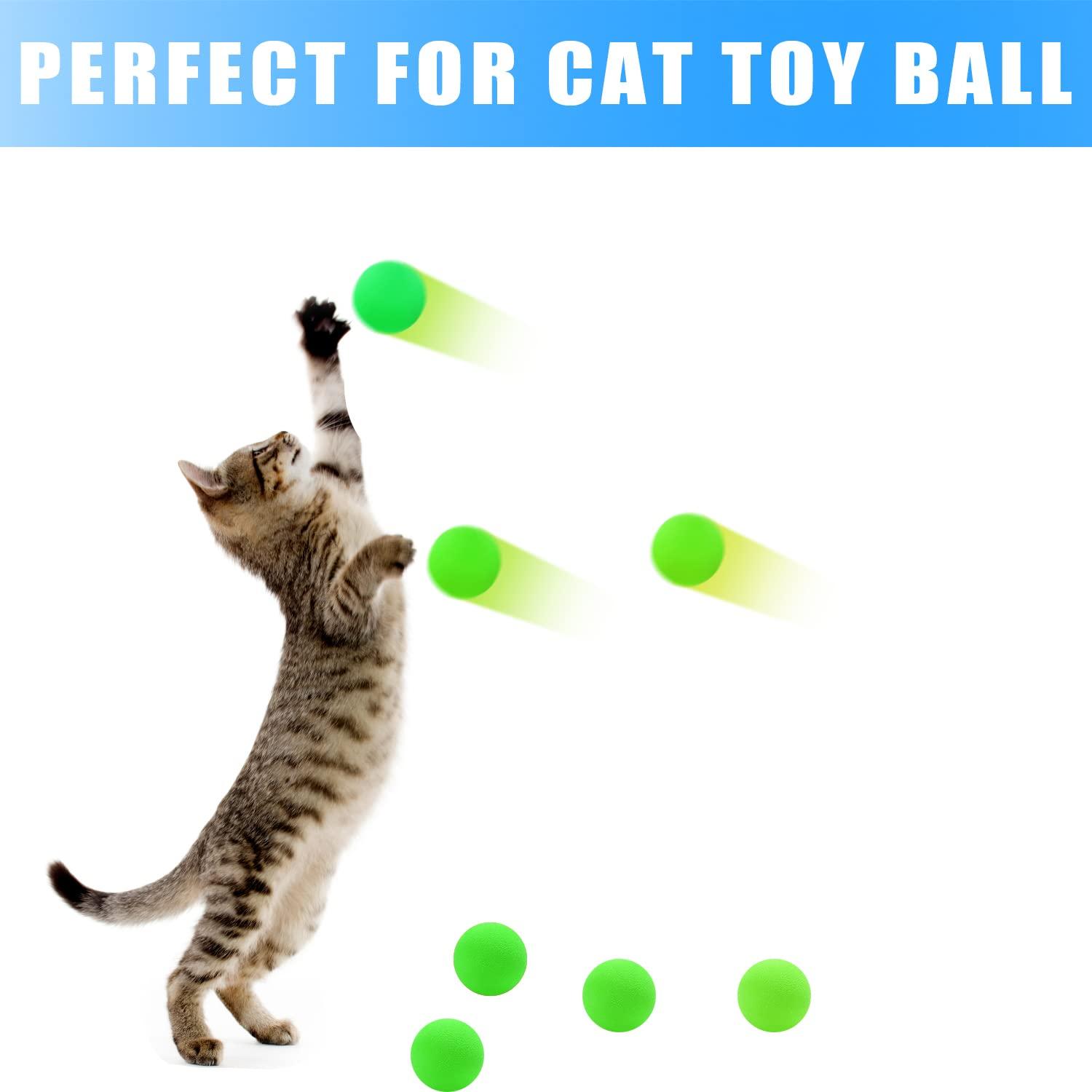 CHAKANLX CHAKANLX 48 Pieces EVA Foam Balls for Power Popper Refill Balls, Air Blaster Balls for Toy Gun, 1.1inch Replacement Bullet Balls Ball Popper Shooter Balls Foam, Soft Small Light Cat Ball Toys(Green)