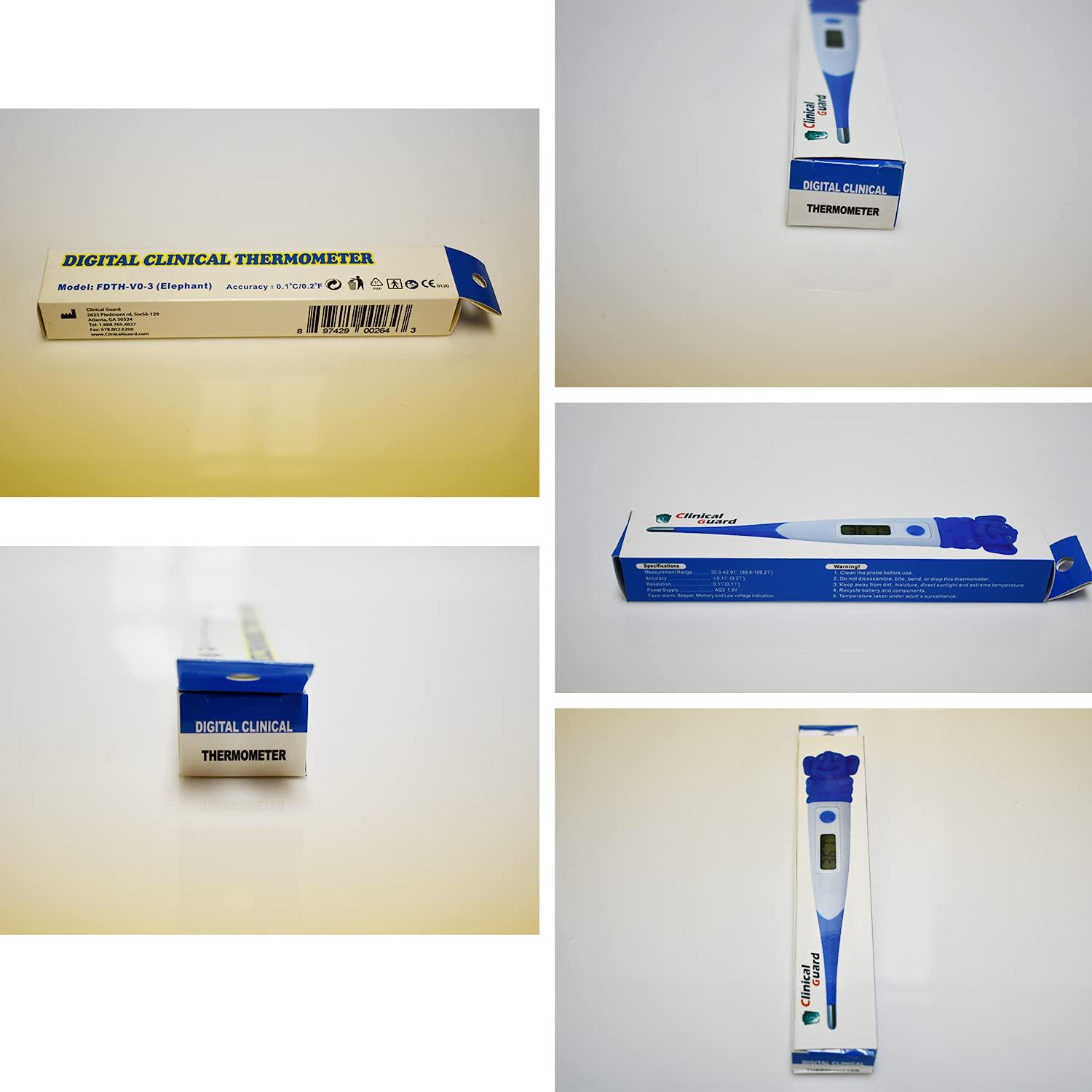 Clinical Guard Digital Oral Thermometer for Adults and Kids, Rectal Thermometer for Children