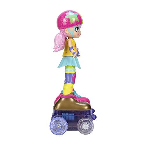 Roller Girl JAKKS Pacific Rock N Rollerskate Doll Rainbow Riley Light Up Remote Control Rollerskating Doll - Plays Music and Skates!, 10\" H