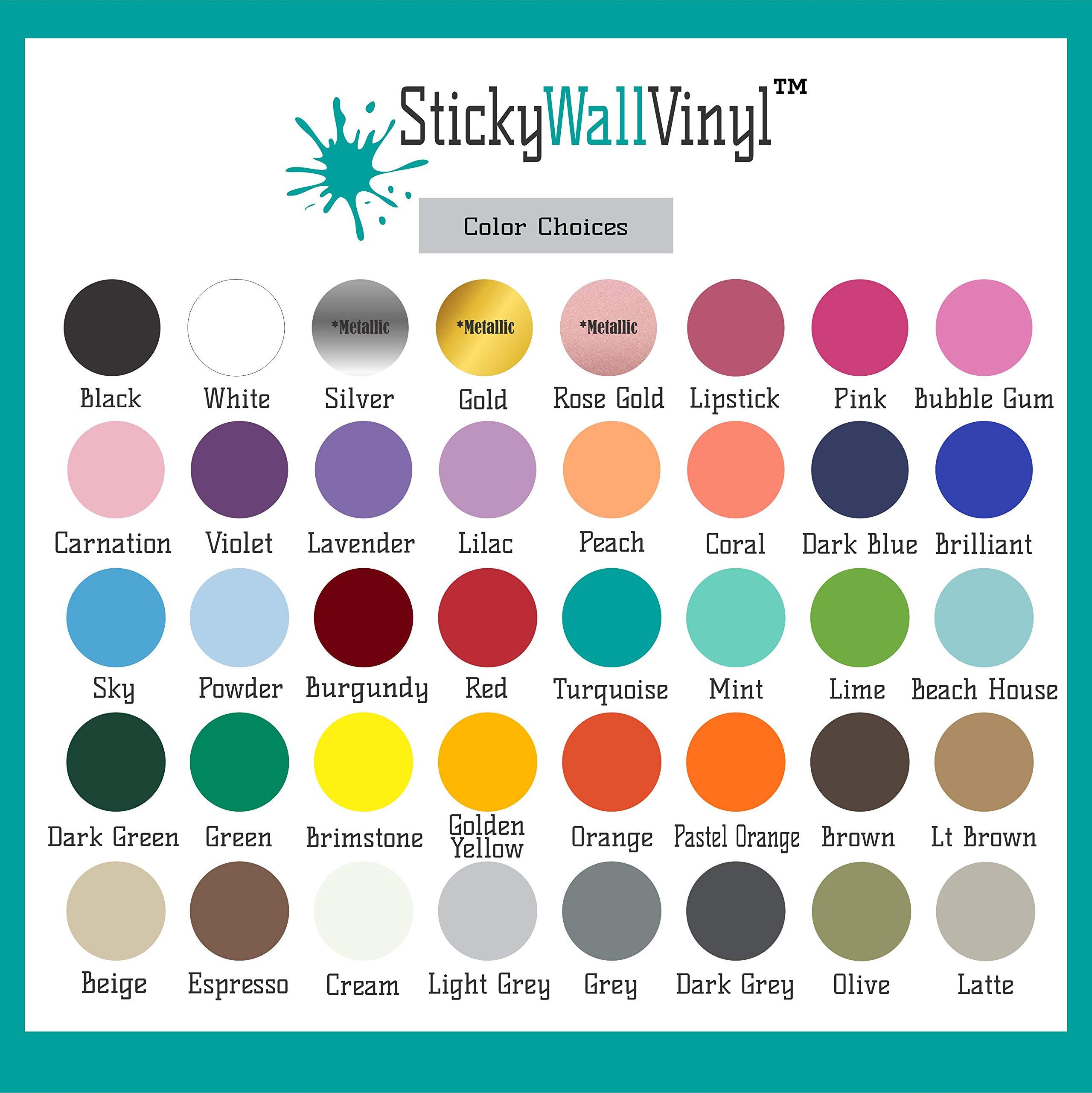 WallTag Name Wall Decal Sticker Custom Name Wall Decal Girls Room Boys Room - Personalized Name Wall Decal Nursery Decal - Baby Monogram Vinyl Wall Art (18" wide x 8" high)