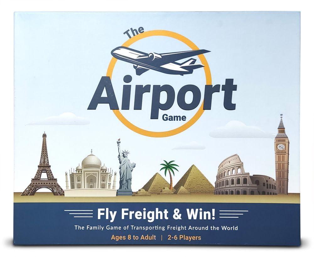 Valore Valore The Airport Game for 2-6 Players, Ages 8+ 90 min Play Time Family Games for Kids, Teens and Adults - Board Games for Family Game Night - The Family Game of Transporting Freight Around the World