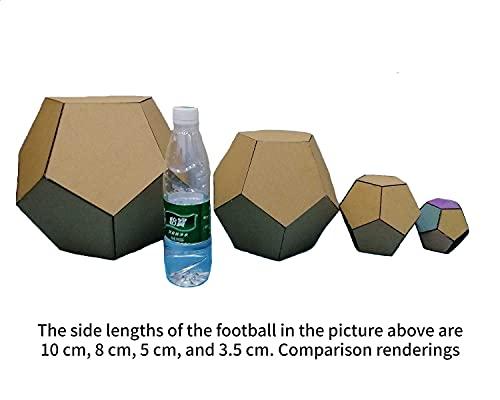 ZG ZG Parent-Child Handmade DIY Coloring Corrugated Cardboard Football/Storage Box, Kindergarten Learning and Educational Supplies (24pcs(Side length5cm))