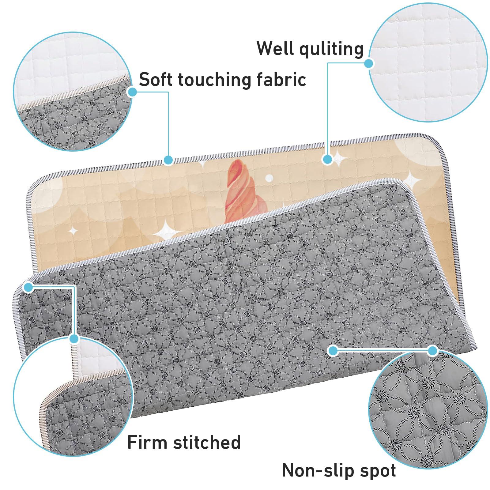 Dyoart Custom Name Baby Play Mat - Soft Horse Pattern Play Mats for Floor, Foldable Waterproof Playmats for Babies and Toddlers Kids, Reversible Baby Crawling Mat for Indoor and Outdoor(43"x 43")