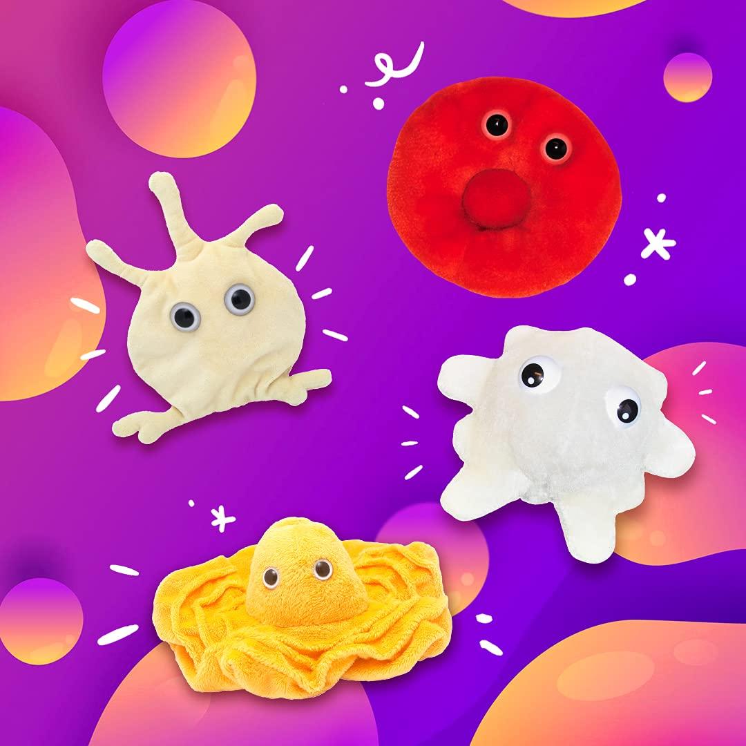 GIANT MICROBES GIANTmicrobes Red Blood Cell Plush, Blood Cell Plush, Blood Bank Laboratory Gifts, Lab Tech Gifts, Hematology Gifts, Leukemia Gifts, Phlebotomy Gifts, Phlebotomist Gifts