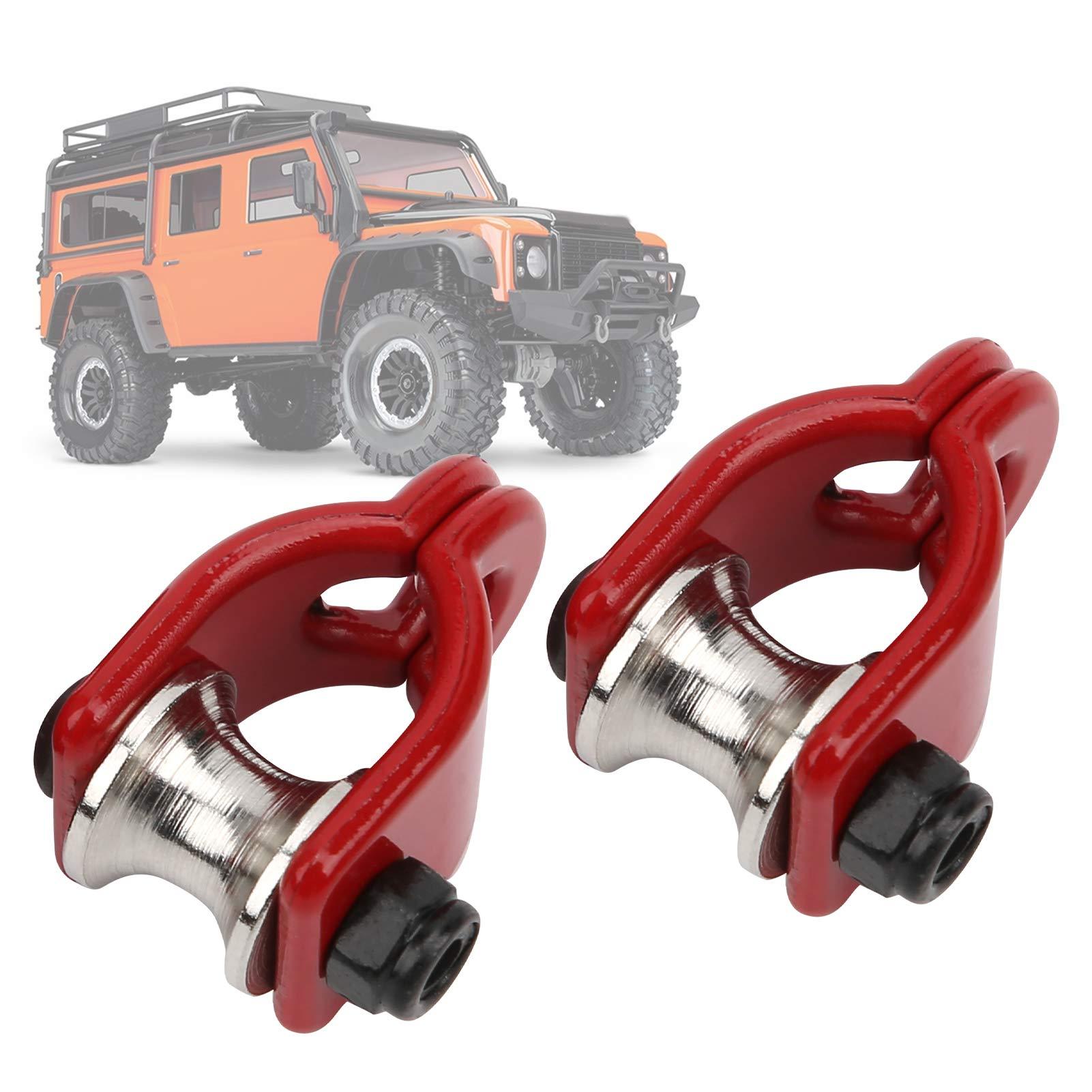 VGEBY RC Lifting Pulley, 2PCS Lifting Pulley Upgrade Parts 1/10 Scale RC Car Lifting Pulley Vehicle Scale Accessories for HSP REDCAT Crawler Car Crawler(Type A) 1/10 Scale Rc Tow Winch Shackle Rc Winch