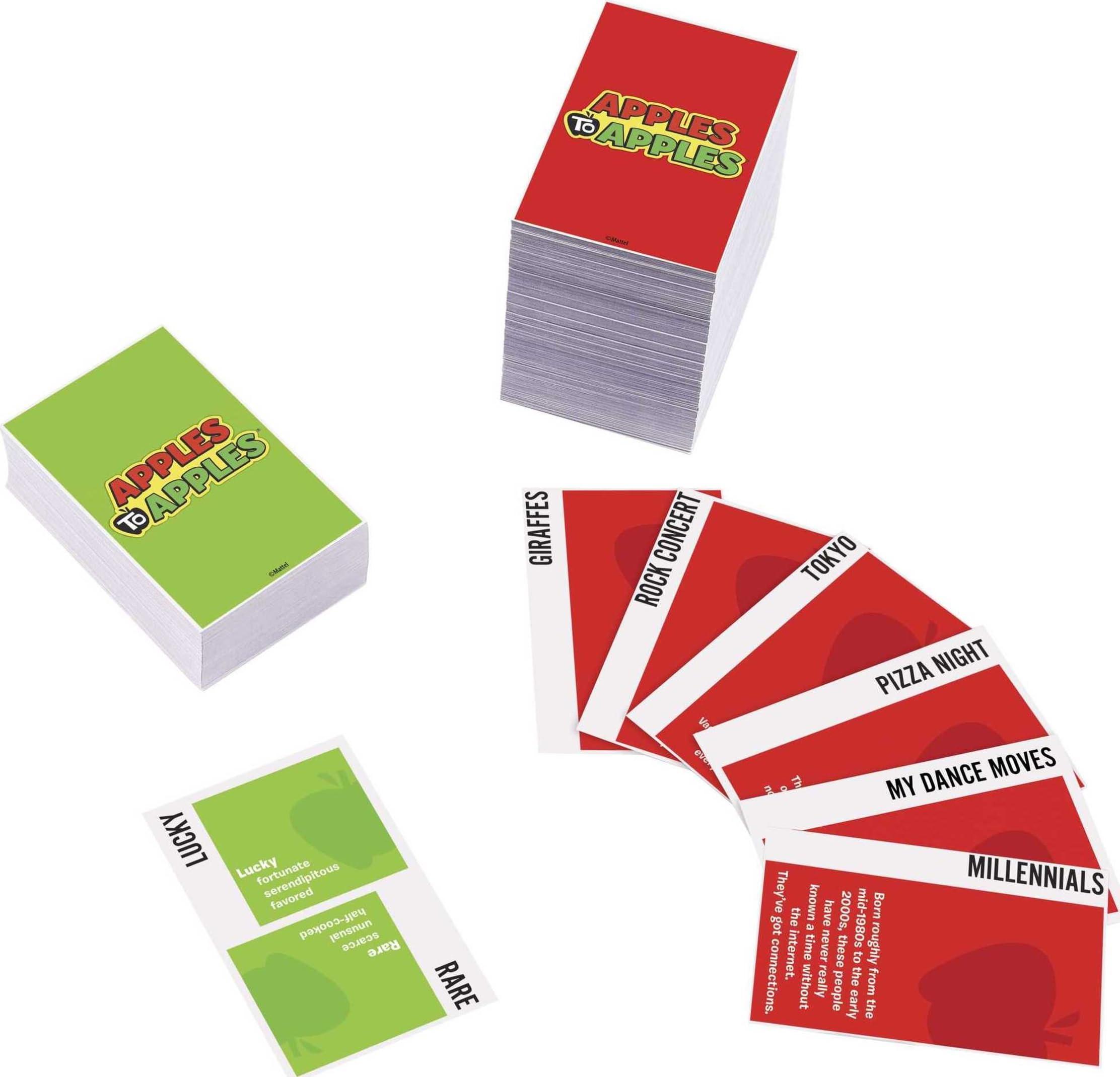 Mattel Games Mattel Games Apples to Apples Card Game with Family-Friendly Words to Make Crazy Combinations for Kids, Adults, Families, Parties