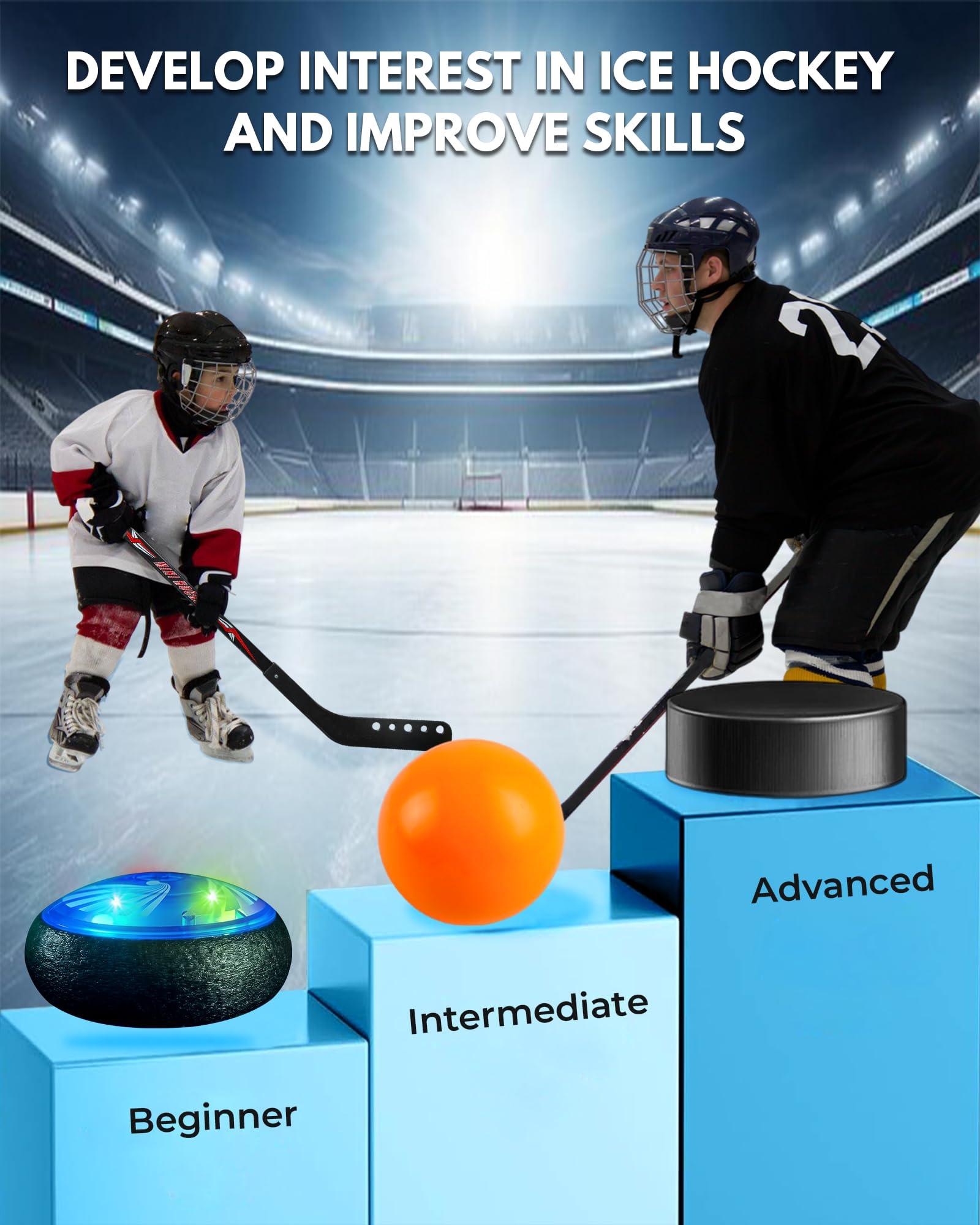 SPORTY PLAY SPORTY PLAY Adjustable Hockey Stick Handling Trainer - Improve Ball Control, Coordination, & Reaction Time - Ideal for Drills & Skill Development