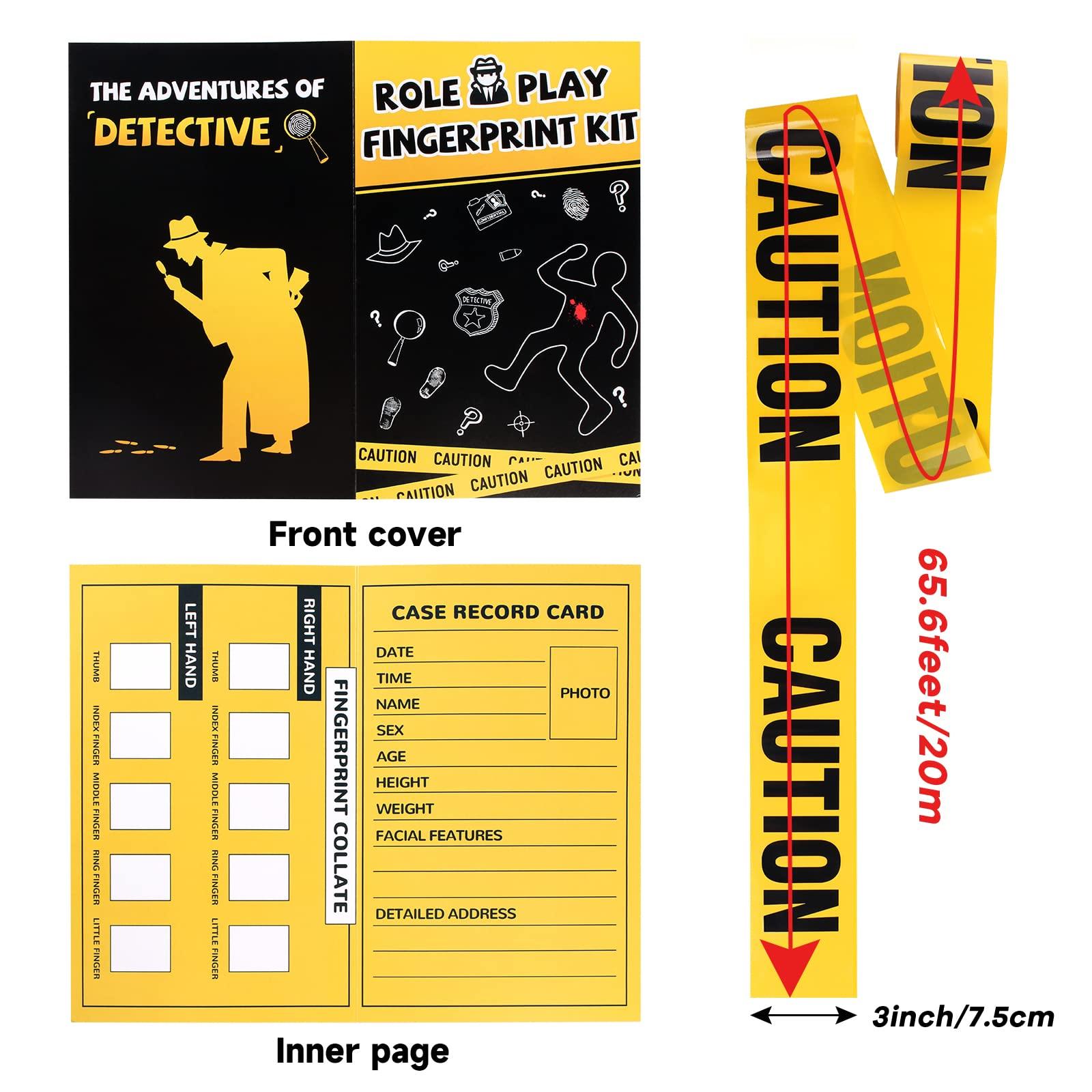 Keymall Keymall Kids Spy Kit Detective Costume Accessories 7Pcs for Investigation Role Play Dress Up Costume Educational Science Gift (Set A)