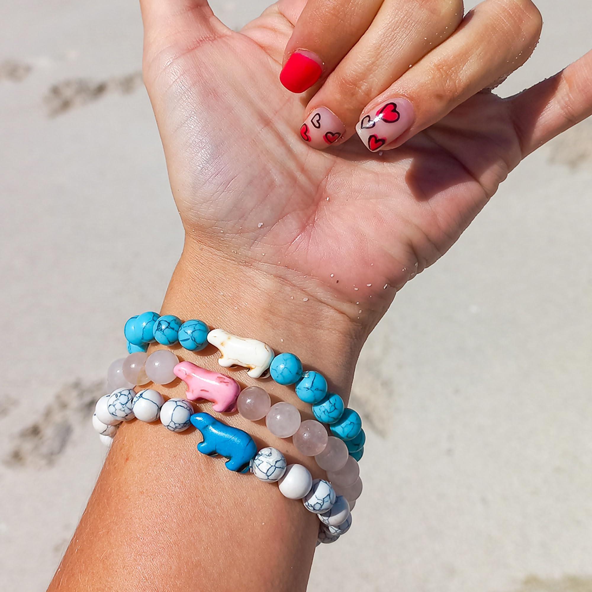 Fahlo Fahlo Polar Bear Tracking Bracelet, Elastic, supports Polar Bears International, one size fits most for Men and Women