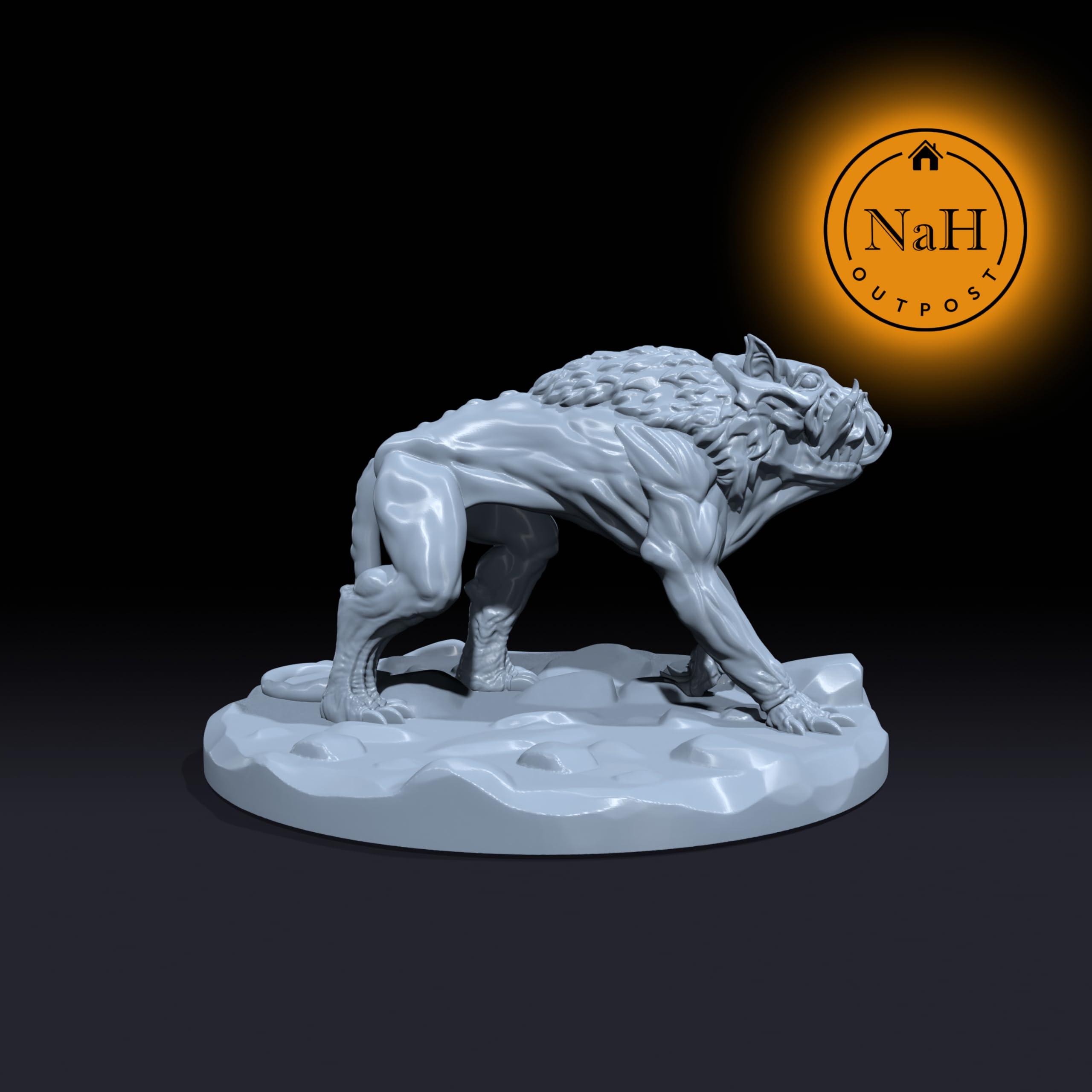 Generic Generic Cindersnarl, The Abyssal Tracker | Yeth Hound | Hellhound | Miniature for Tabletop Games Like D&D and War Gaming Medium, Gray, 02H013