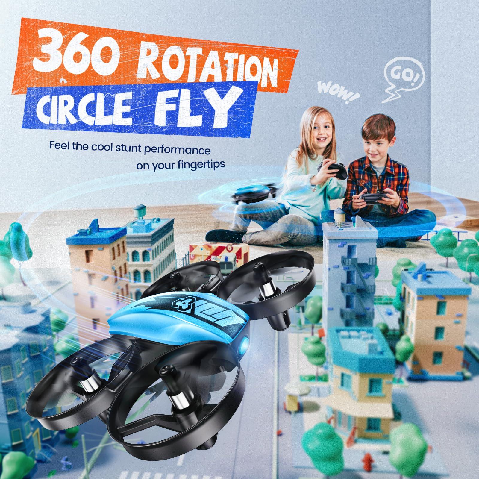 Veeniix Veeniix V995 Mini Drones for Kids 8-12 and Beginners,Indoor RC Quadcopter,Small Helicopter Plane with 3D Flips,360 Rotation,Circle Fly,Auto Hover,Headless Mode and 3 Batteries,Gift for Boys and Girls