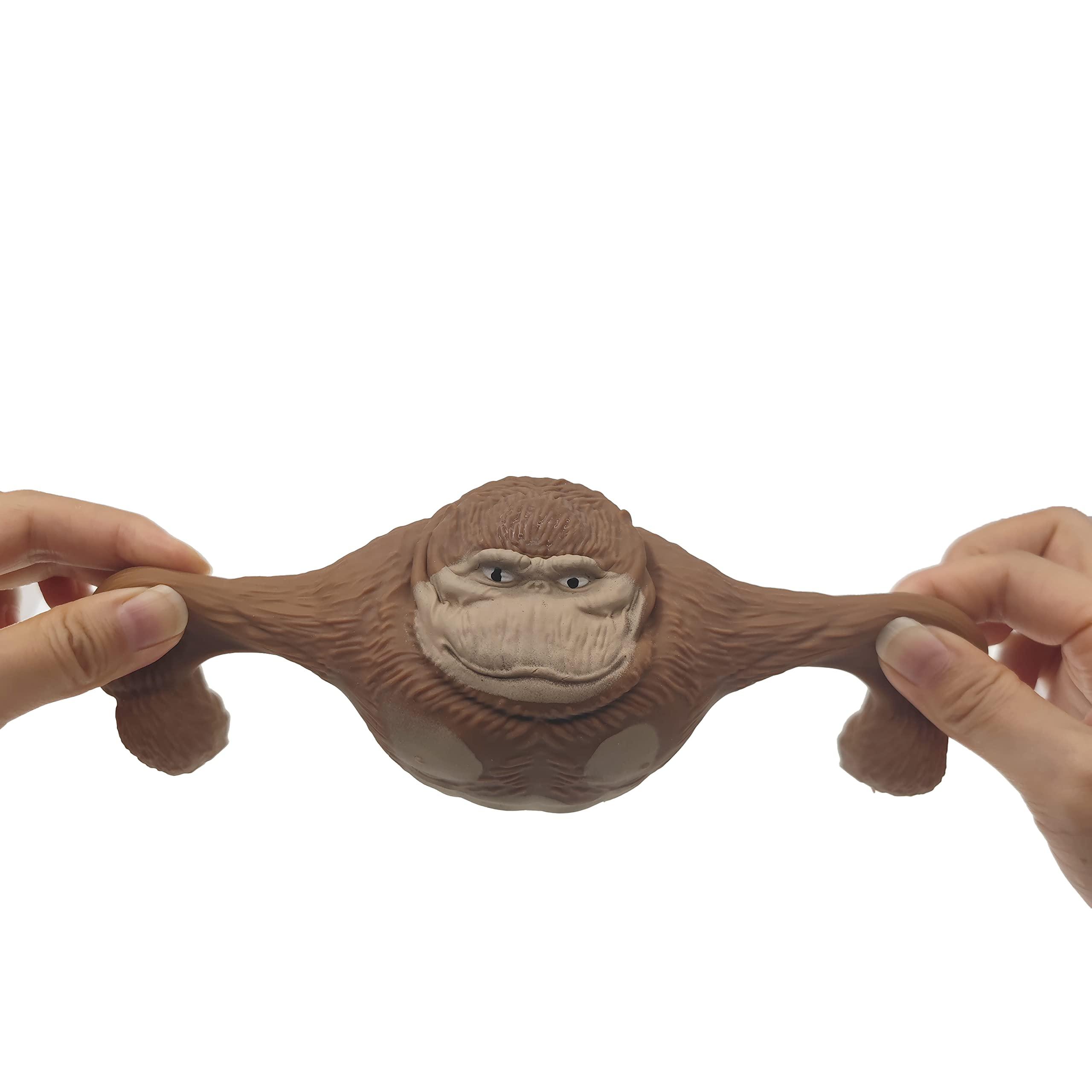 AWANGLUO Funny Brown Monkey Toy, Figure for Kids and Adults, Stretch Gorilla Toy, Decompress and Squeeze Stress Toy , Stress Relief Toy for Children and Adults Sensory Toy, Gift for Easter (TikTok Monkey)