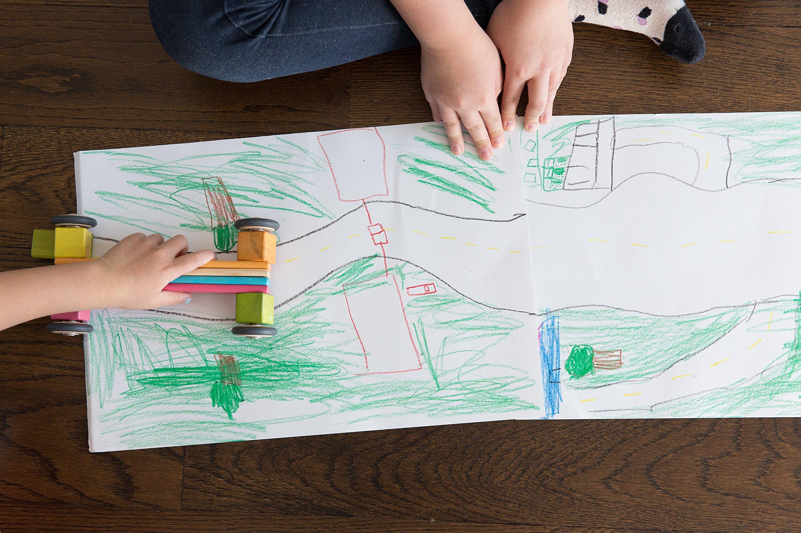 Tegu 4 Pack Tegu Magnetic Wooden Wheels