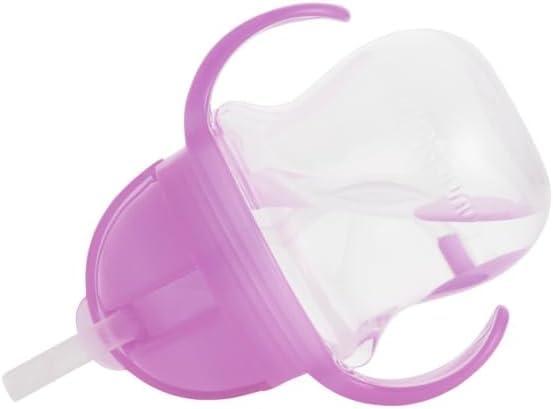 Munchkin Munchkin Weighted Straw Sippy Cups for Toddlers 7oz, Leak Proof, Easy to Hold-Great toddler cups with straws, Supports Straw-use Education, Straw Cups (Purple/Blue)