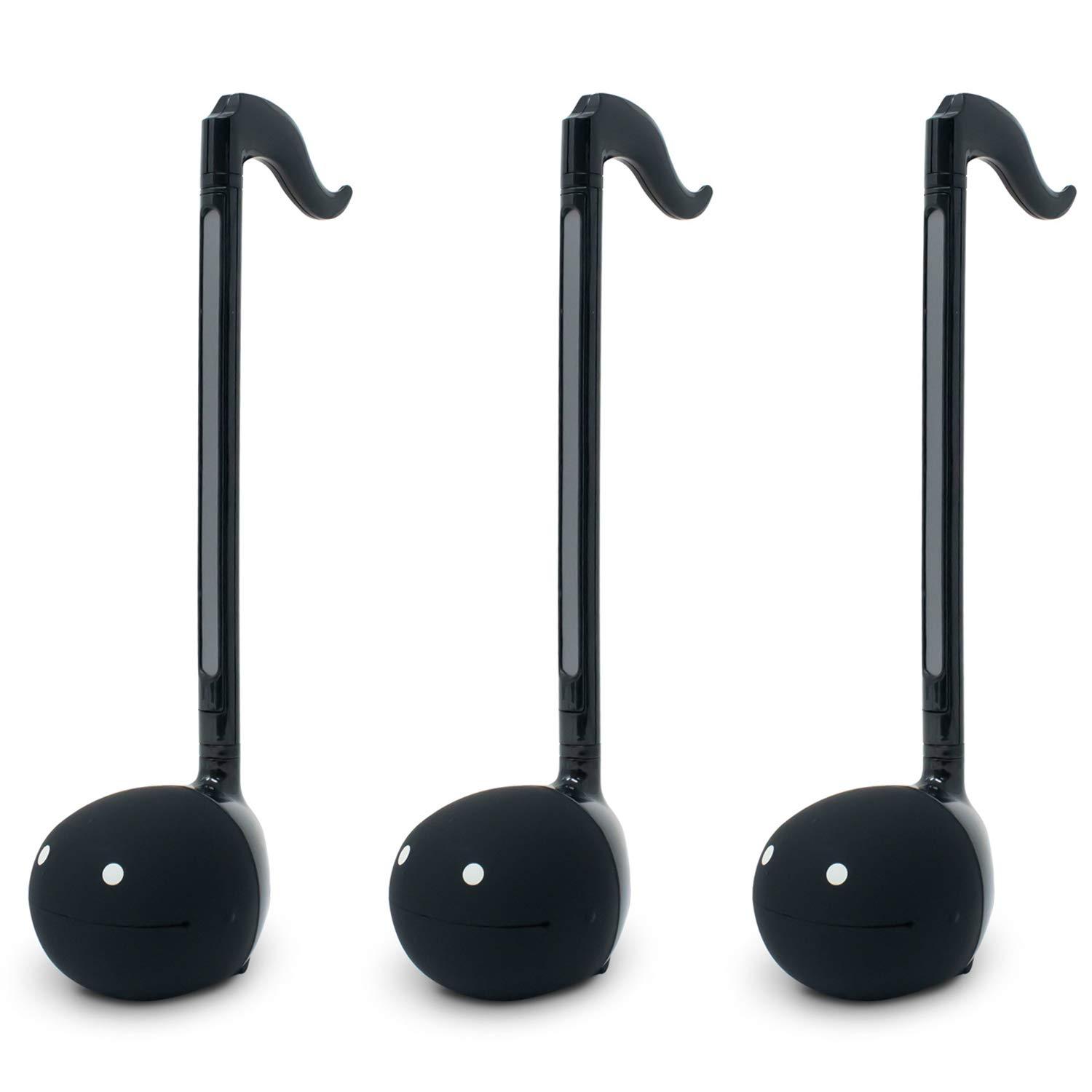 Otamatone Otamatone Japanese Electronic Musical Instrument Portable Music Synthesizer from Japan by Maywa Denki Studio Award Winning, Educational Fun Gift for Children, Teens & Adults - Black (Set of 3) [Eng]