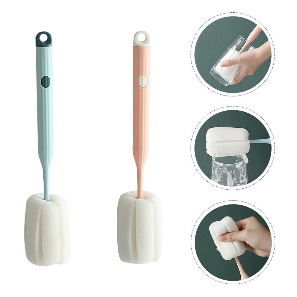 Healifty 2pcs Bottle Cleaning Brush Cup Cleaning Brush Milk Bottle Cleaner Household Bottle Brush Portable Cup Cleaner Bottle Washing Supplies Water Bottle Cleaner Baby Bottle Cleaner