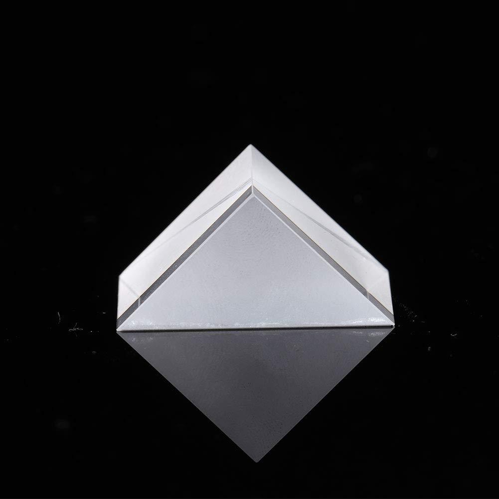 01 02 015 Experiment Prism, Triangular Prism High Refraction Educational K9 Optical Glass for Teaching Tool(15 * 15 * 15)