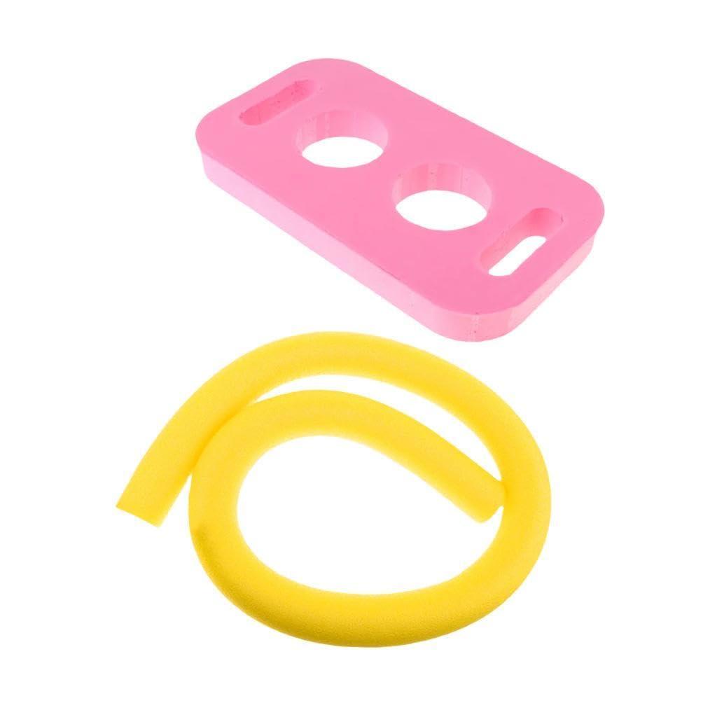 Vaveren Vaveren Pool Noodle Swim Training Sticks Flexible Foam Float 150cm Swimming Pool Noodle with Connector for Swimming, Yellow Pink