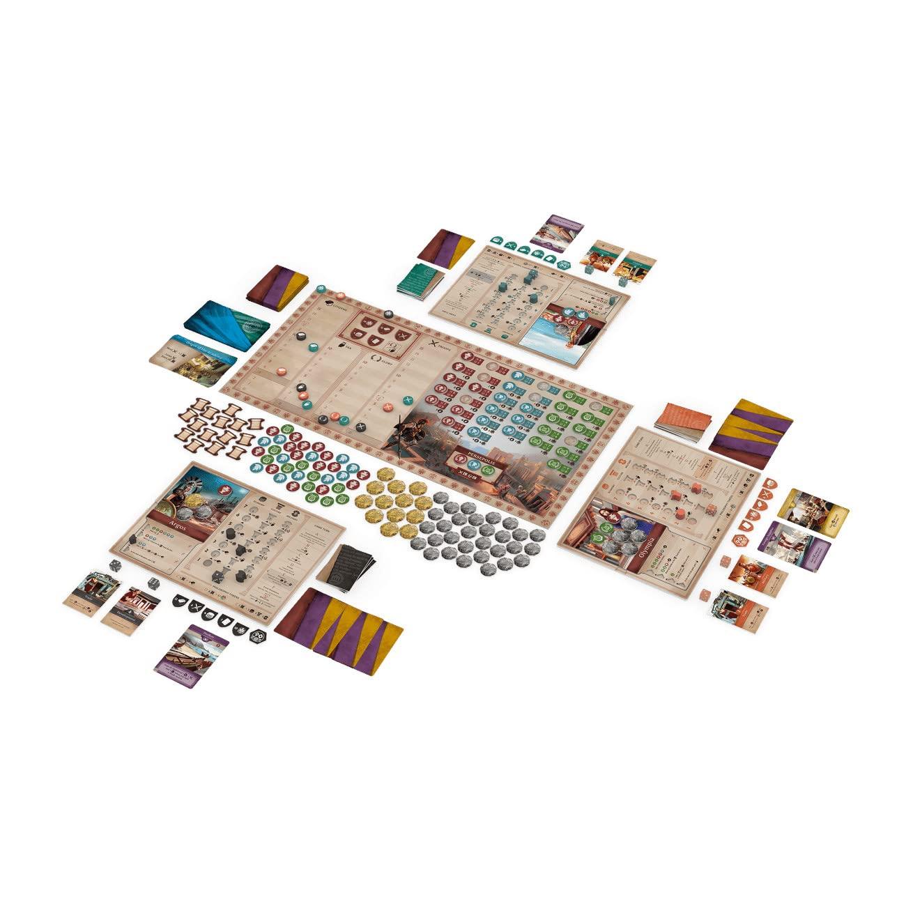 IELLO Iello: Khora, Rise of an Empire, Race to Development Game, Develop your City Faster and Better than Your Opponents, 2 to 4 Players, 75 Minute Play Time, For Ages 14 and up