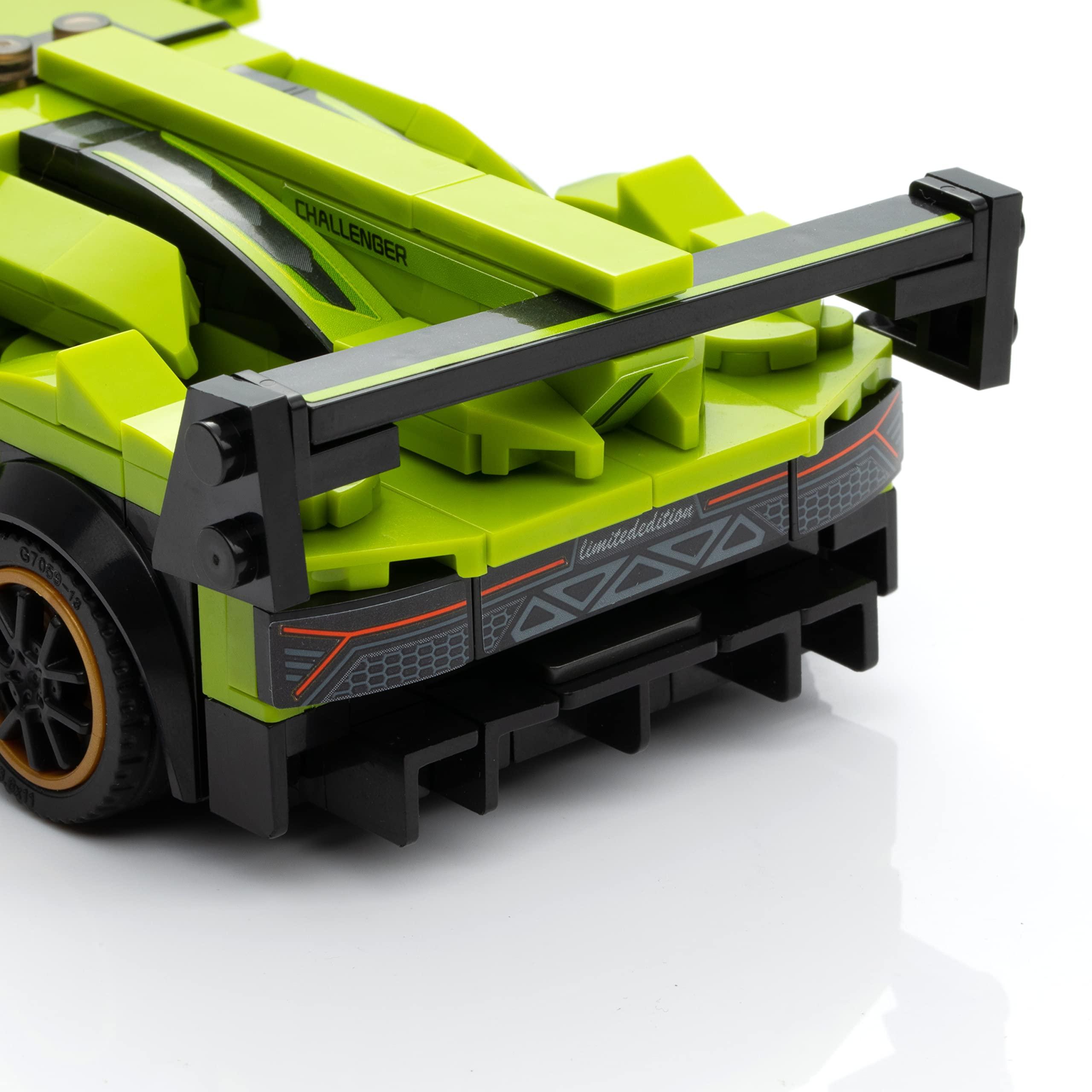 Block Builder Block Builder Lambo Racing Car Building Block Set (348 Pieces). Racing Car Building Blocks for Kids and Adults
