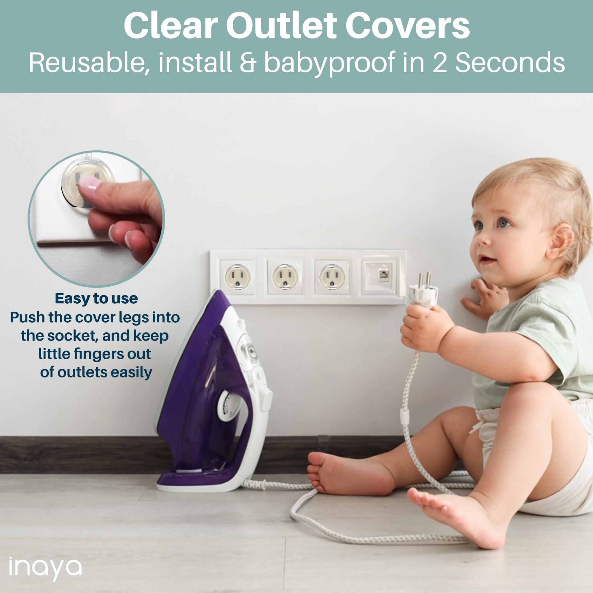 Inaya Inaya Complete Baby Proofing Kit Keep Your Child Safe at Home & Inaya Adjustable Door Strap for Kids Safety & Cat Door Latch