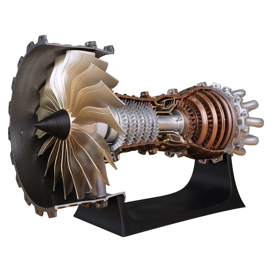 PANW PANW 1/20 Aircraft Trent 900 Turbofan Engine Model DIY Assembly Kits, Simulation Fighter Electric Engine Assembly Model, Build Your Own Turbofan Engine That Works (150+ PCS)