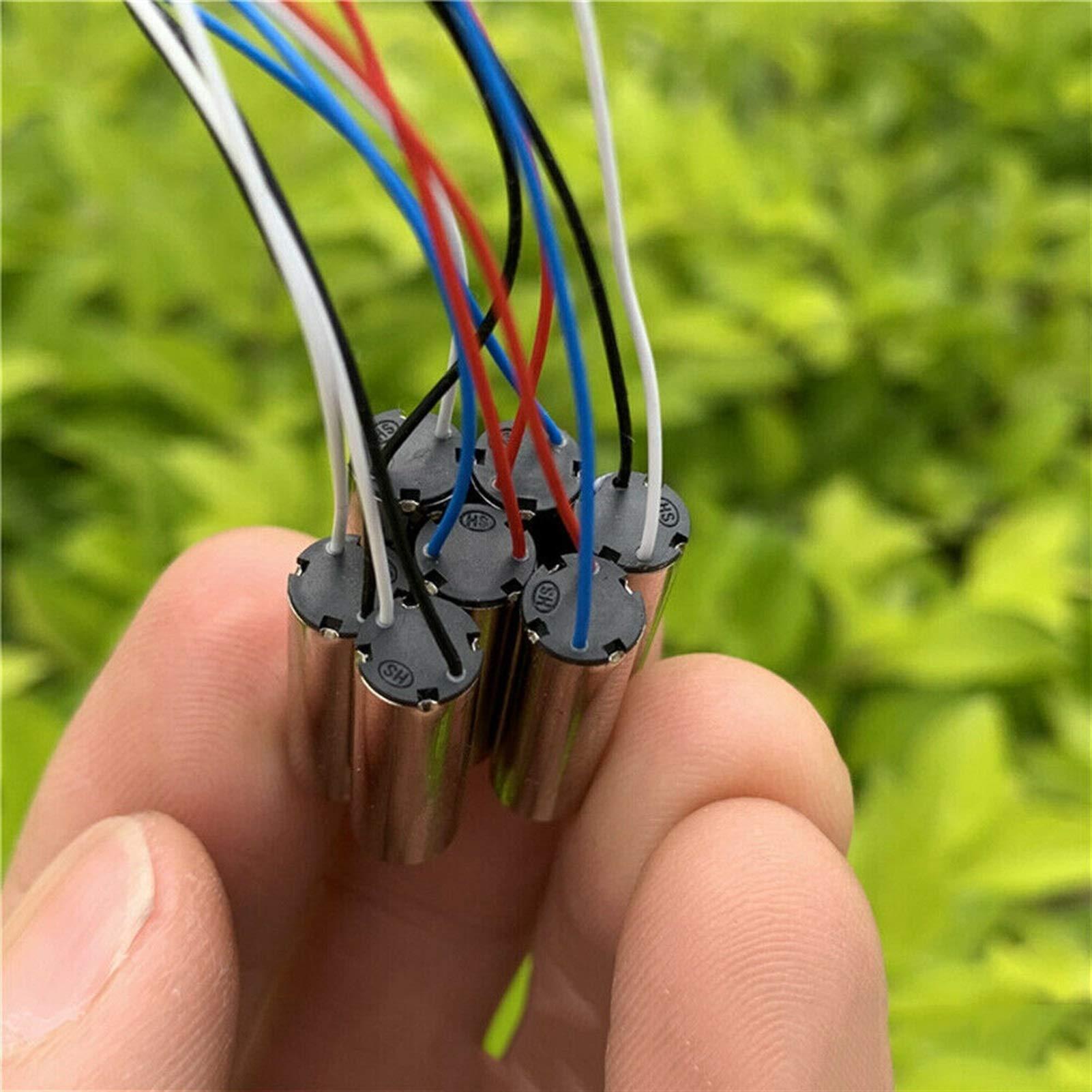 EVepes Xuhuhu-DC Motor 617 Helicopter Coreless Motor Electric DC 3V 3.7V 6mm*17mm Micro DIY High Speed NdFeB Mini, Excellent Quality (Size : White Black Wire)