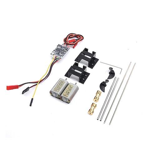 YoungRC YoungRC Dual Way Bidirectional Brushed ESC RC 5A Brushed ESC 2S-3S RC ESC Speed Control+180 Motors 3V-9V Strong Magnetic Motor Kit with Motor Mount+Drive Shaft+D30 Propeller+Couplings for RC Boats