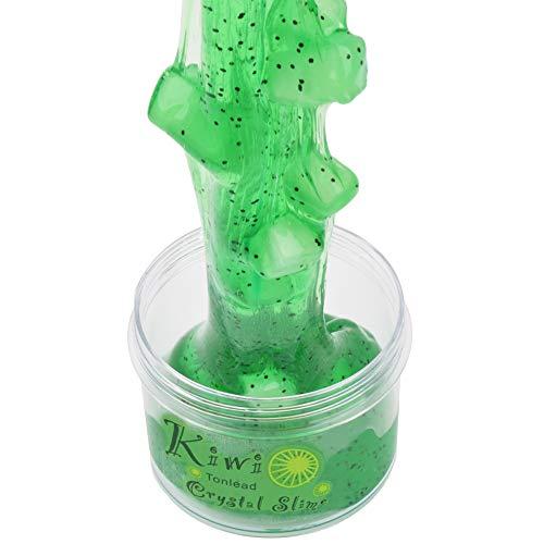 Tonlead Kiwi Green Clear Slime 7OZ Premade Crystal Slime for Girls Boys, DIY 200ML Crunchy Clear Slime for Kids Toys Art Craft Birthday Party Favor