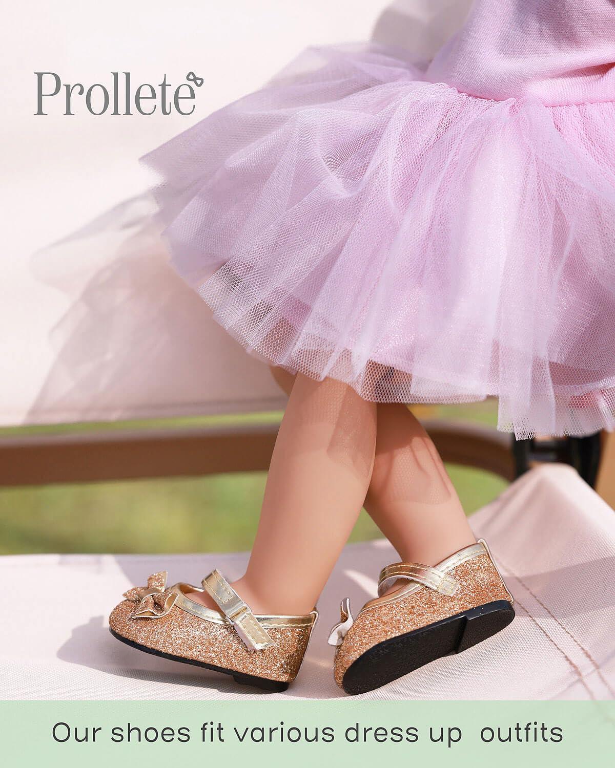 prollete Prollete 18 inch Doll Shoes for American Doll Shoes-7 Pairs with Gift Box, Doll Shoes for 18 in Doll Compatible with American Doll