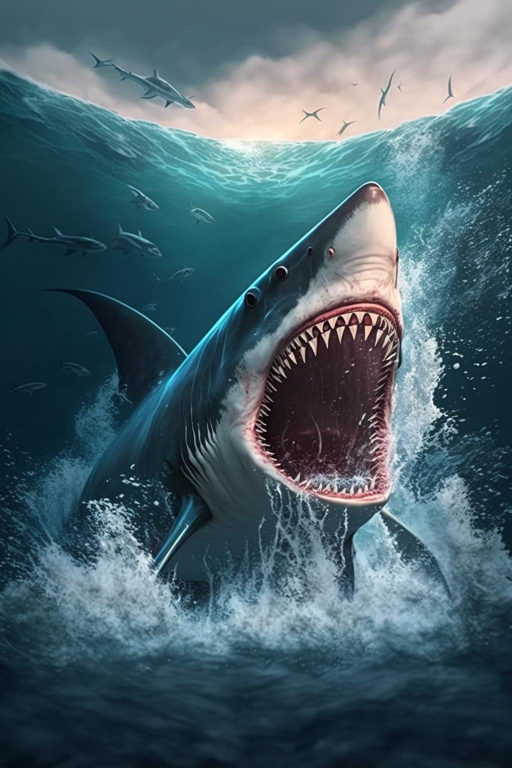 Hothostl Adult Friend 70 Pieces Wooden Puzzle - Terrorist Sharks - Cognitive Sensory Family Leisure & Educational Toys (Unique Decorative Gift)