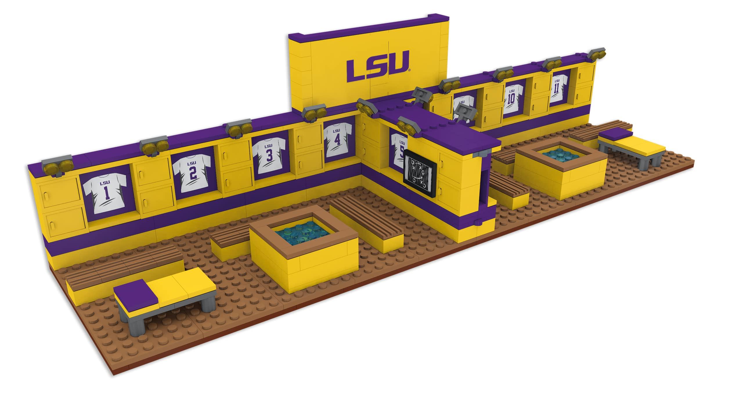 Pro-Lion Pro-Lion LSU Tigers Big Locker Room Building Kits - 437 Pieces & Printed Decal Graphics | 3D Bricks Puzzle | Fighting Tigers Football Gifts for Boys, Men & Kids Aged 5+ | Games for Creative Fans
