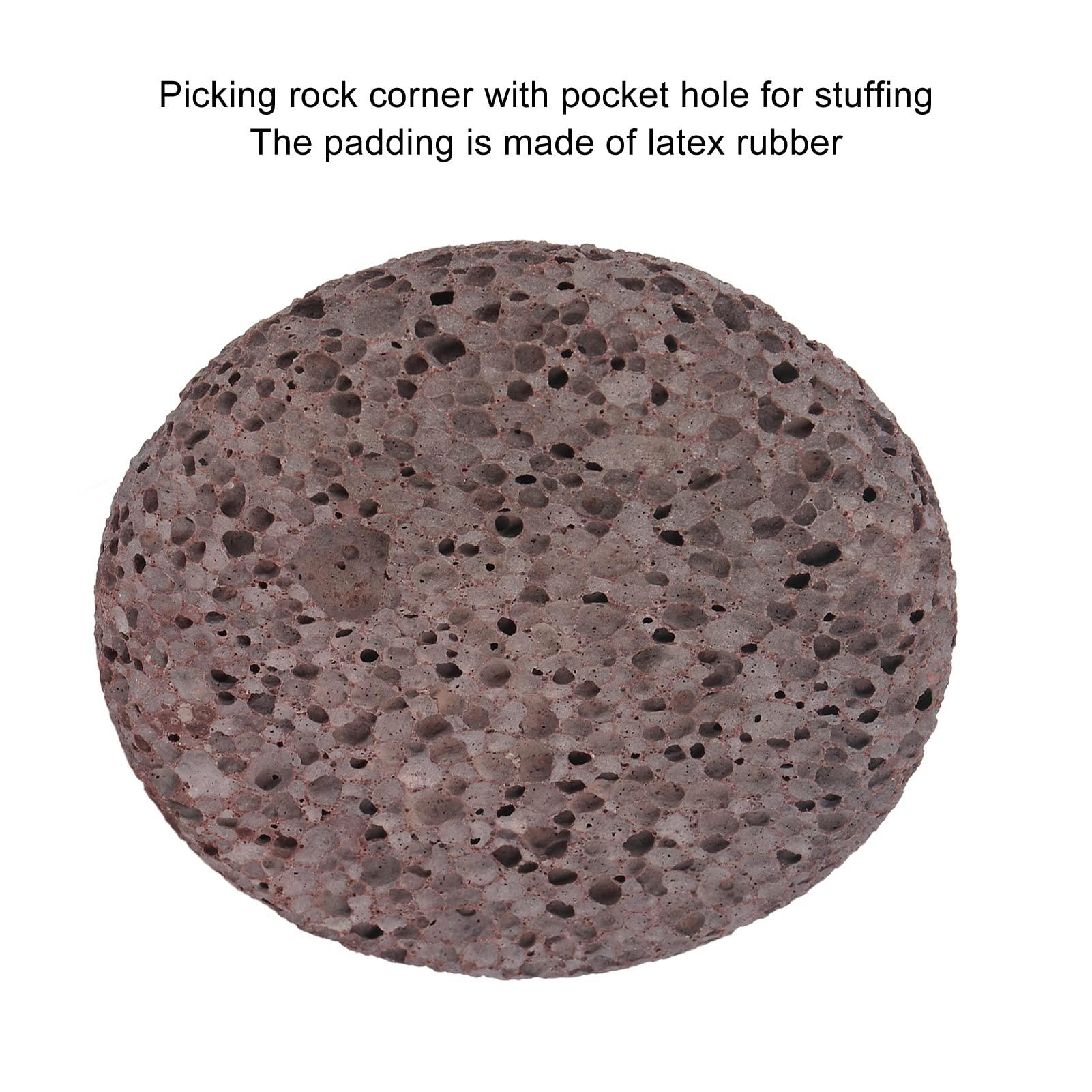 Septpenta Picking Rock Kit, Pick Stone for Anxiety Relief, Reduce Stress Fidget Picky Stone Kit, DIY Relaxing Relief Pick Rock Toyfor Children and Adults (Blue Latex + Flat Round Stone)
