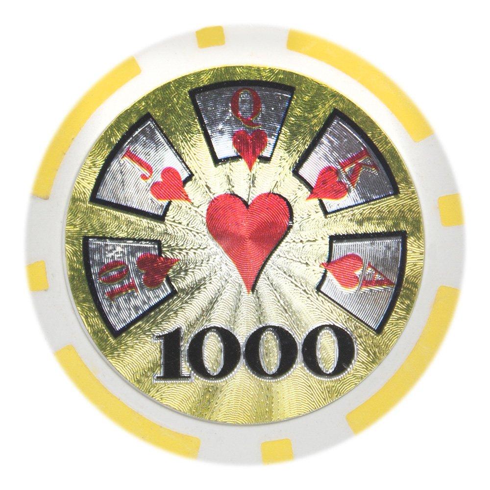 Brybelly Brybelly Hi-Roller Poker Chip Heavyweight 14-Gram Clay Composite – Pack of 50 ($100 Black)