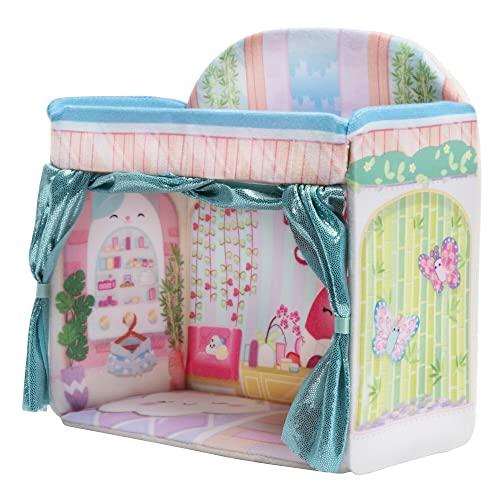 Squishville Squishville by Original Squishmallows Deluxe Day Spa Playscene - Include 2-Inch Duchess The Pink Deer, Towel Wrap, Face Mask, Basin & Lounge Chair - Toys for Kids