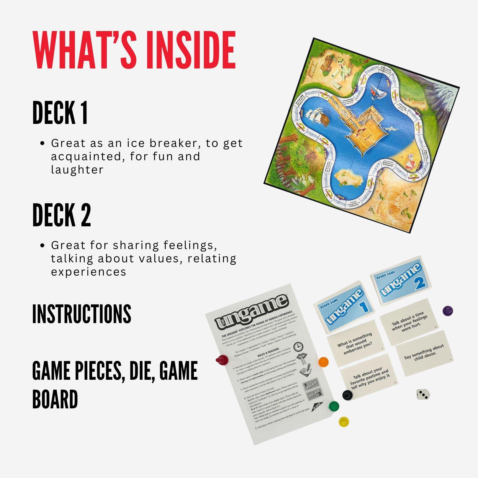 TaliCor The Ungame - Non-competitive Communication Game Encourages Emotional Connection, Communication, and Listening For Families, Couples, and Groups Great for Therapists, Teachers, and Counselors