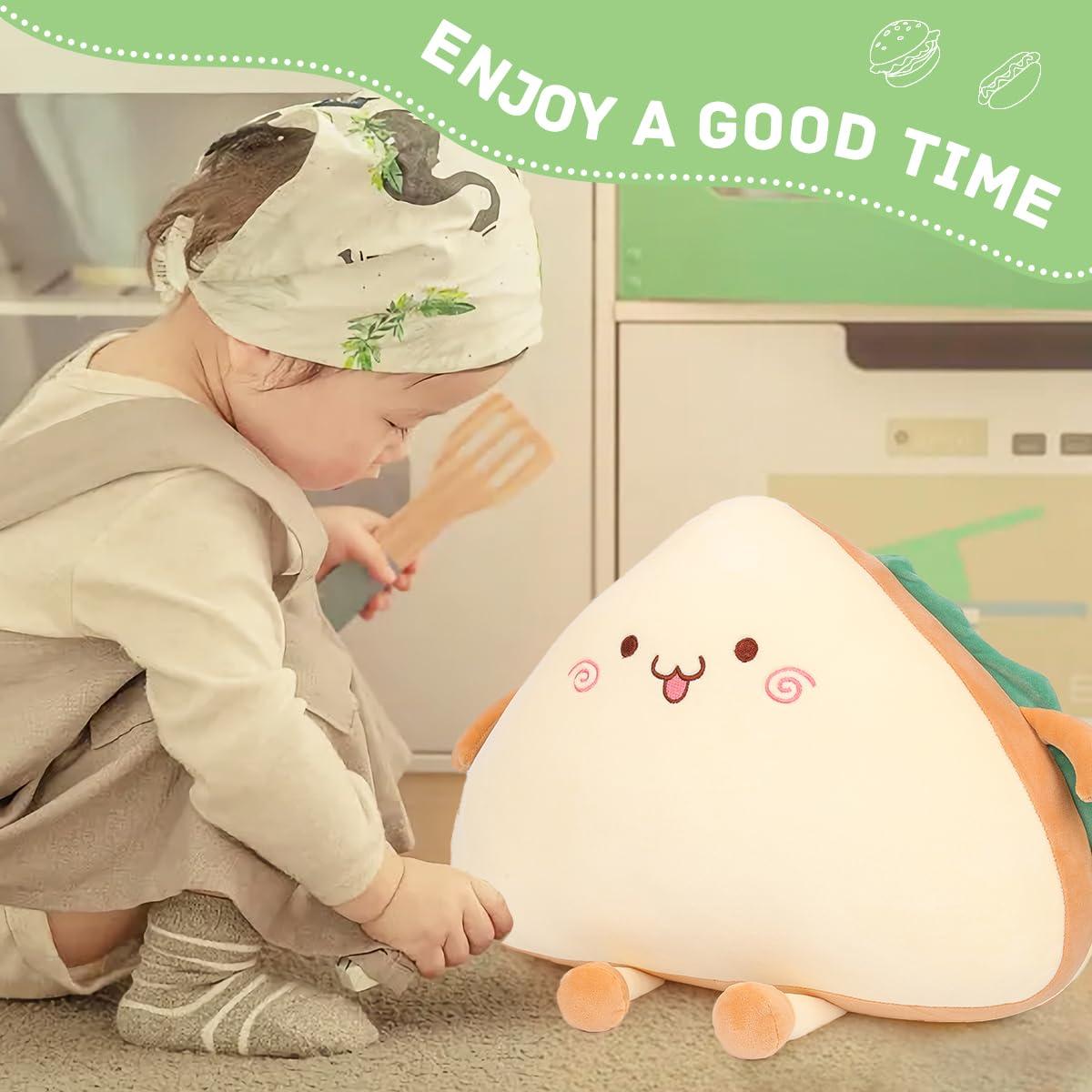 MELECERi MELECERi Sandwich Plush Pillow, Stuffed Food Plushies, 15.7 Inches Cute Sandwich Toy