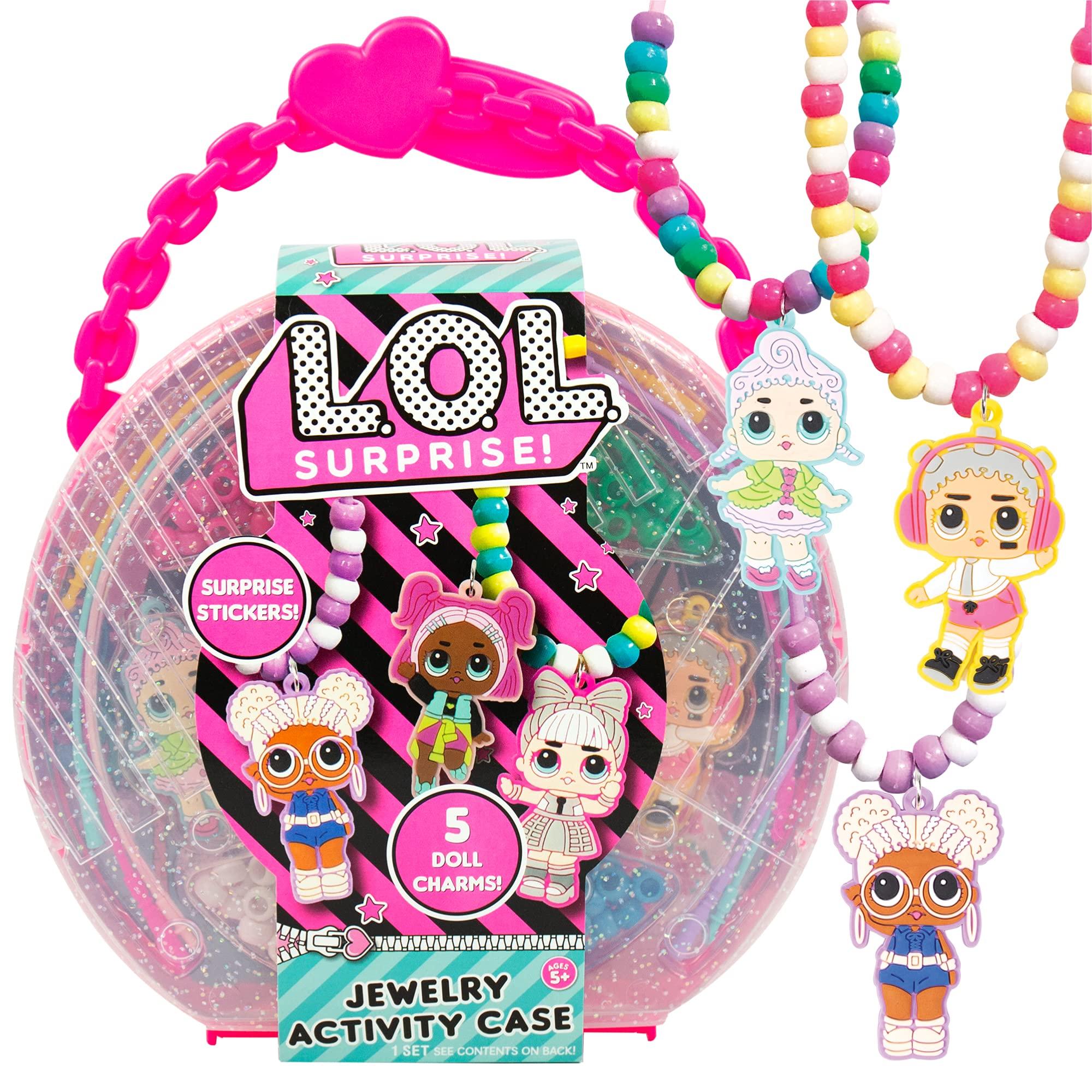 L.O.L. Surprise! L.O.L. Surprise! Jewelry Activity Case, Create Your Own LOL Surprise Jewelry, Bead Kit Great for Travel and On-The-Go, 100+ Custom Accessories, DIY Jewelry Kit for Kids Ages 5, 6, 7, 8, 9