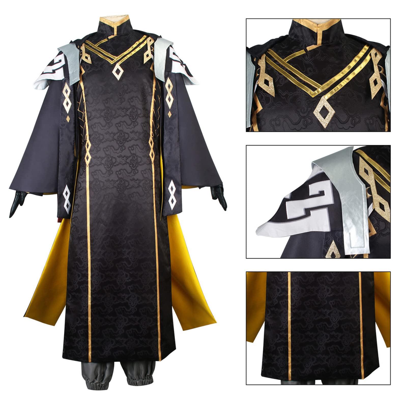 Weixu Weixu New Skin Morax Zhongli Cosplay Game Genshin Impact Costume Men Outfit Halloween Carnival Suit S