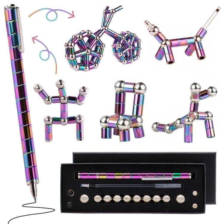 YYMHMF Fidget Pen Gifts For Teenage Girls - Magnetic Pen Cool Gadgets Teen Boys Gift Ideas - Magnet Pen Cool Things For Adults Kids Teens - Best Gift For 10 11 12 13 14 15 Year Old Boy - Novelty Toy For 8-12