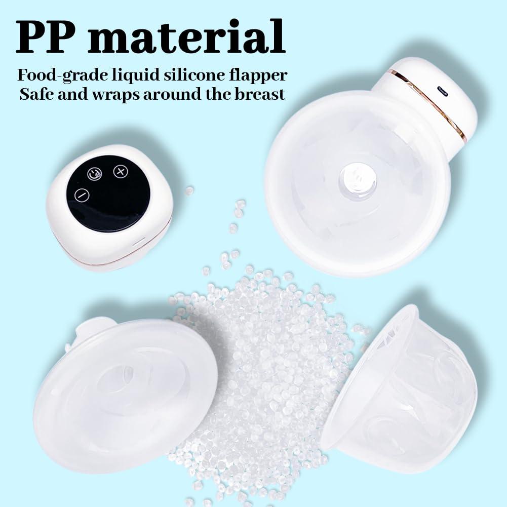 ZZDD ZZDD Double Wearable Breast Pump, Memory Function Rechargeable with Massage and Pumping Mode 24mm WhiteLCD Display, Electric Hands-Free Breast Pumps with 2 Modes, 9 Levels, 1