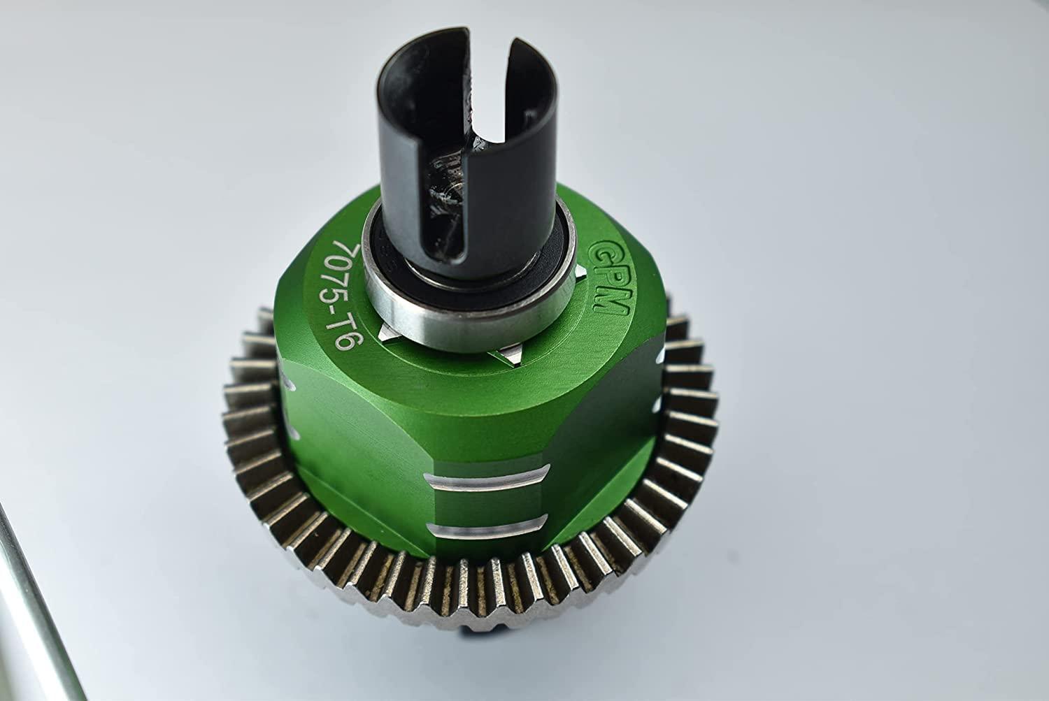 GPM Aluminum 7075-T6 Front Or Rear Diff Case for Traxxas 1/8 4WD Sledge Monster Truck 95076-4 - 5Pc Set Silver