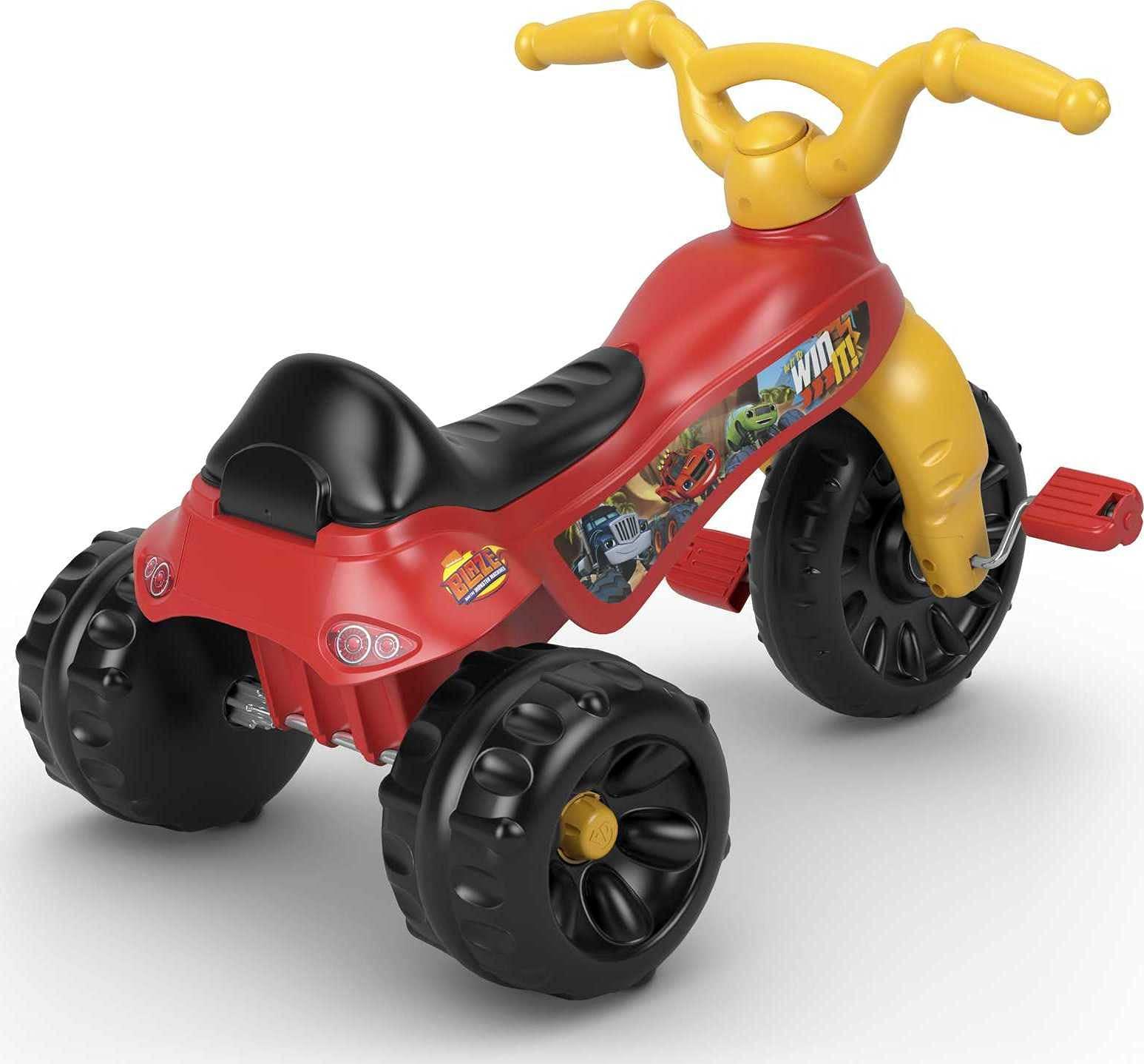 Fisher-Price Fisher-Price Toddler Tricycle Blaze and the Monster Machines Tough Trike Bike Outdoor Toy with Storage for Preschool Kids Ages 2+ Years