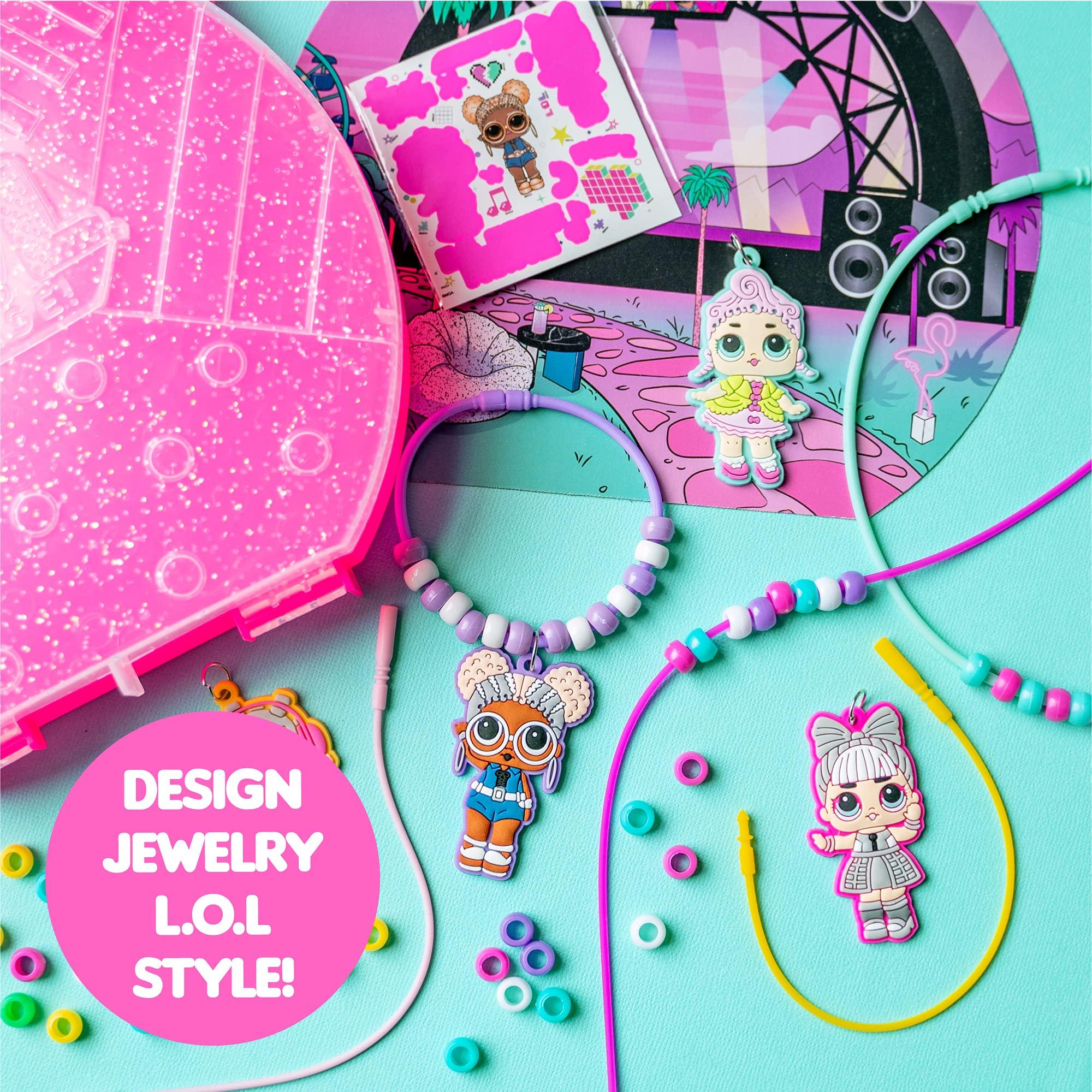 L.O.L. Surprise! L.O.L. Surprise! Jewelry Activity Case, Create Your Own LOL Surprise Jewelry, Bead Kit Great for Travel and On-The-Go, 100+ Custom Accessories, DIY Jewelry Kit for Kids Ages 5, 6, 7, 8, 9