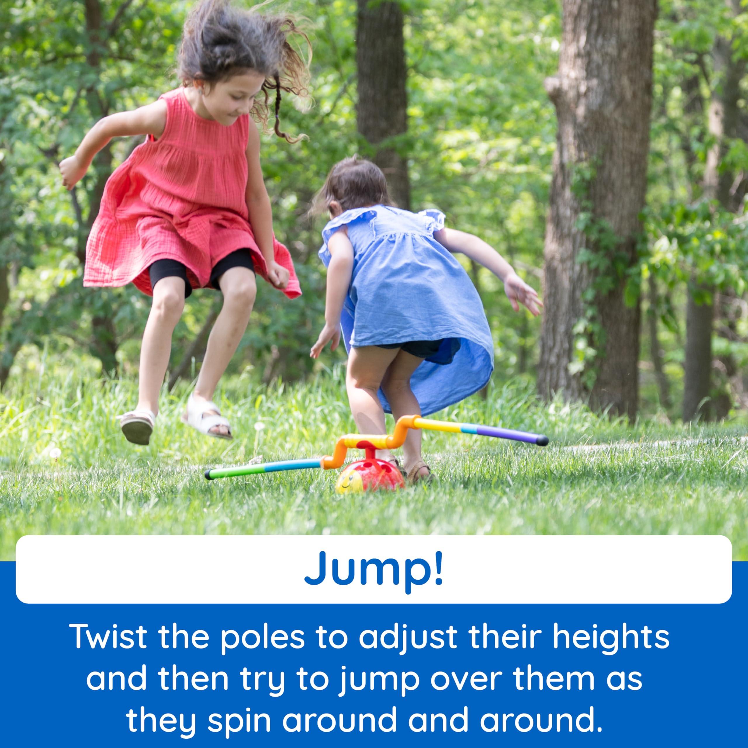 Fat Brain Toys Fat Brain Toys 2-in-1 Musical Jump \'n Toss - Active Indoor/Outdoor Game, Ages 4+