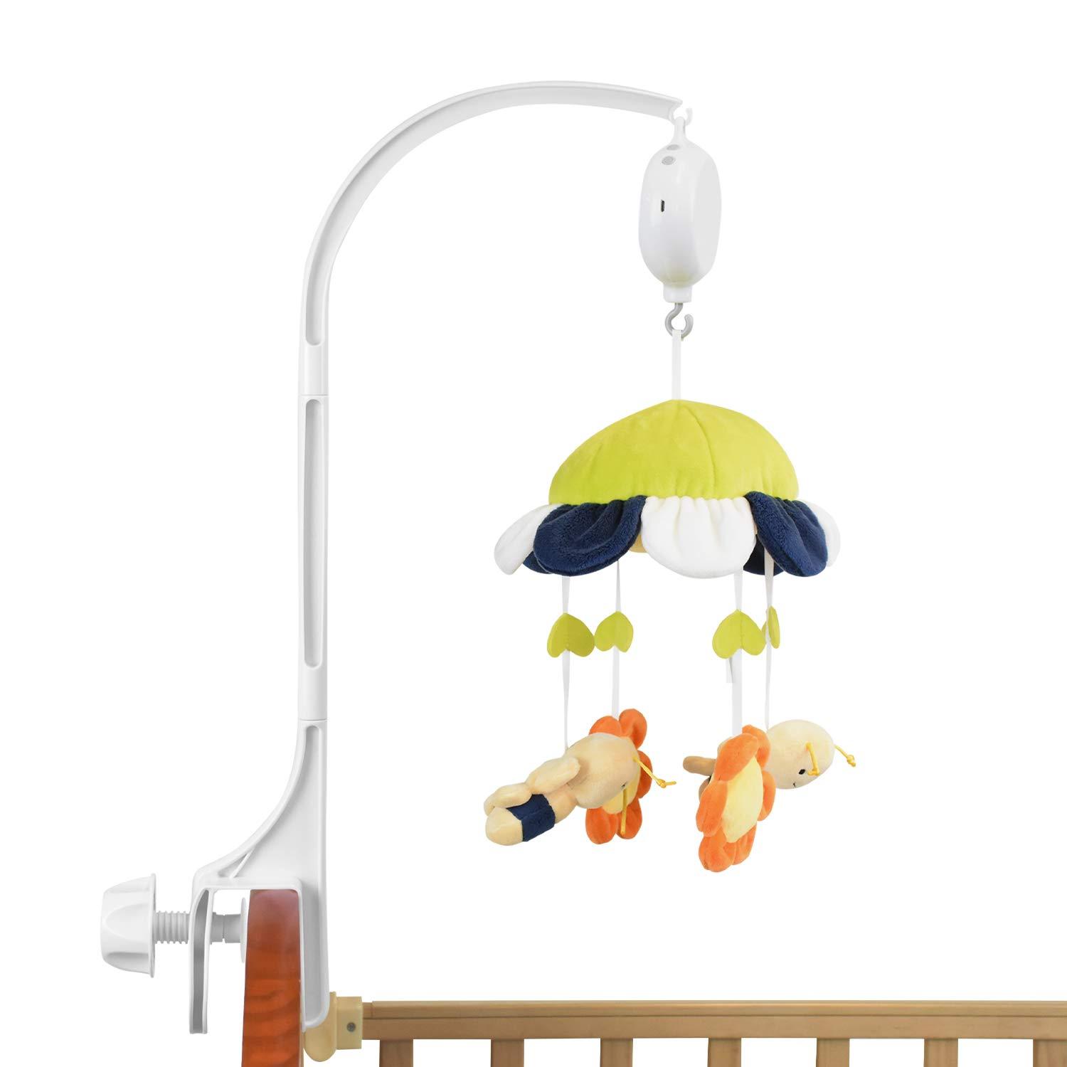 HLEEDUO HLEEDUO 24 inches crib mobile arm for cribbassinet mobile clip on cribclaw part is "U"type design,anti-slip mobile arm for cribcrib mobile holder