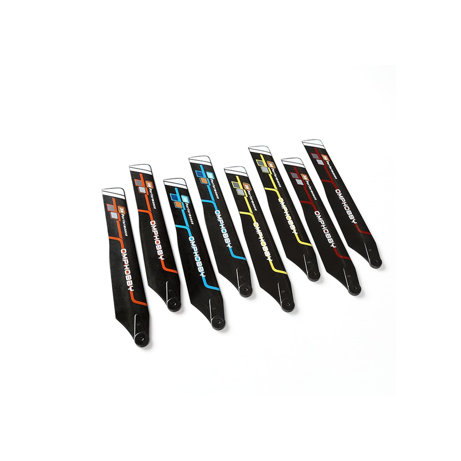 Buddy RC OMPHOBBY M1 EVO Parts Main Blade 125 Replacement Parts for OMPHOBBY M1 EVO RC Helicopters Rc Heli Accessories OSHM1209Y(Yellow)